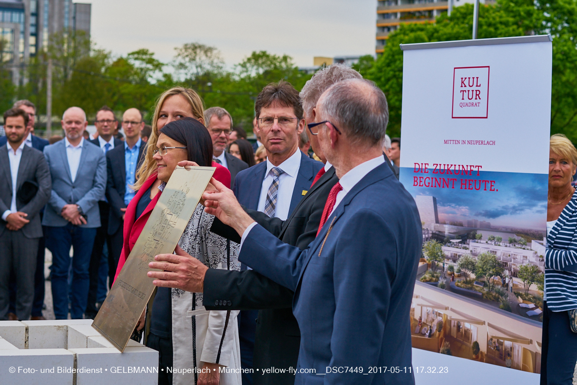 11. Mai 2017 - Grundsteinlegung für die LOGE und dem Kulturquadrat in Neuperlach